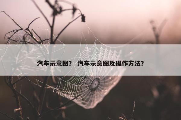 汽车示意图？ 汽车示意图及操作方法？