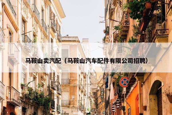 马鞍山卖汽配（马鞍山汽车配件有限公司招聘）