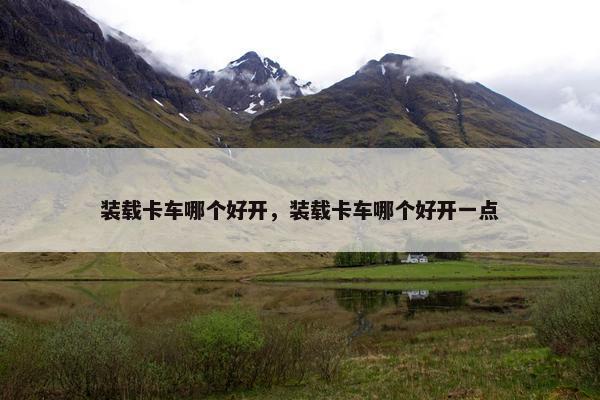 装载卡车哪个好开，装载卡车哪个好开一点