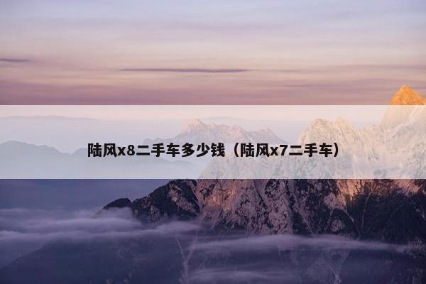 陆风x8二手车多少钱（陆风x7二手车）