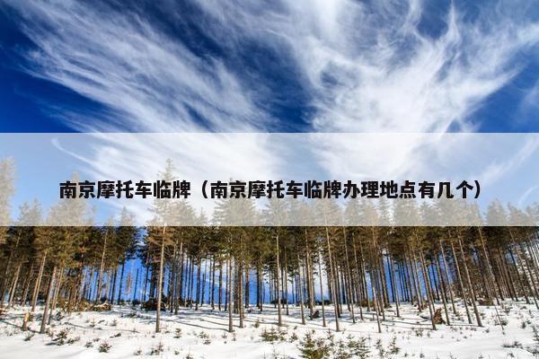南京摩托车临牌（南京摩托车临牌办理地点有几个）