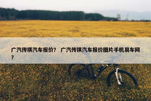 广汽传祺汽车报价？ 广汽传祺汽车报价图片手机易车网？