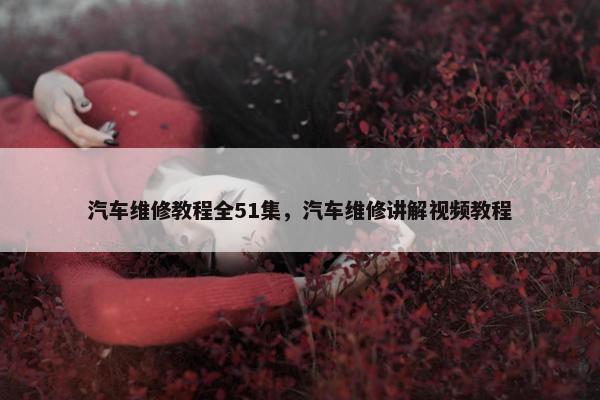 汽车维修教程全51集，汽车维修讲解视频教程