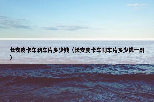 长安皮卡车刹车片多少钱（长安皮卡车刹车片多少钱一副）