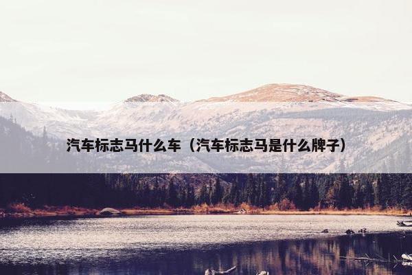 汽车标志马什么车（汽车标志马是什么牌子）