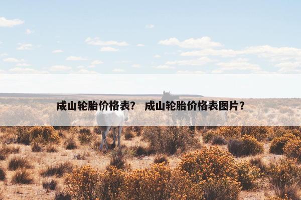 成山轮胎价格表？ 成山轮胎价格表图片？