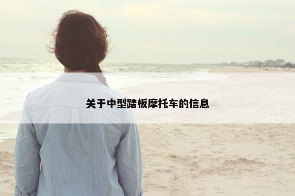 关于中型踏板摩托车的信息