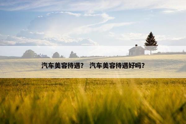 汽车美容待遇？ 汽车美容待遇好吗？