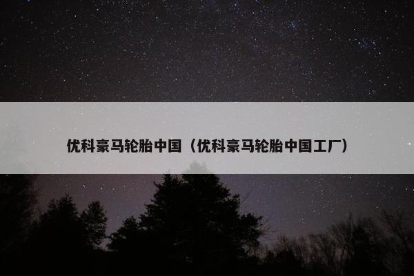 优科豪马轮胎中国（优科豪马轮胎中国工厂）
