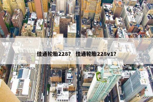 佳通轮胎228？ 佳通轮胎228v1？