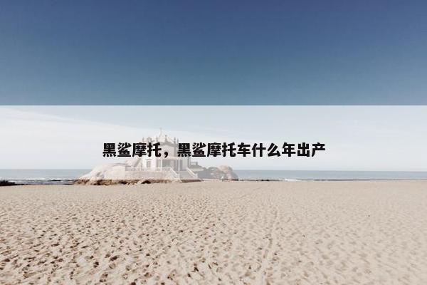 黑鲨摩托，黑鲨摩托车什么年出产