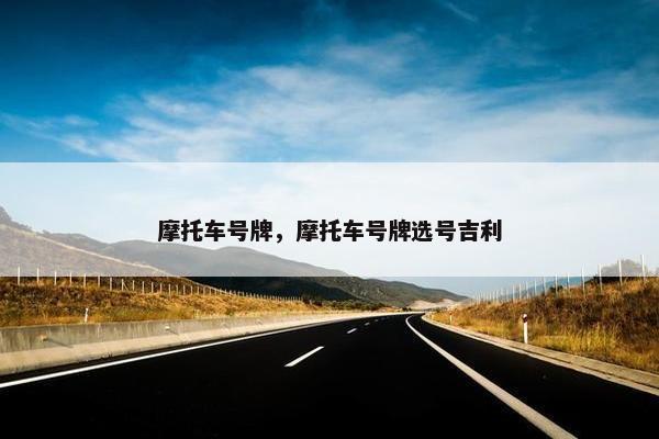 摩托车号牌，摩托车号牌选号吉利