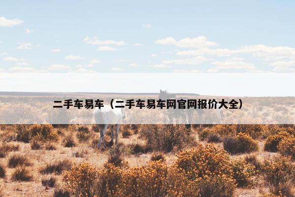 二手车易车（二手车易车网官网报价大全）