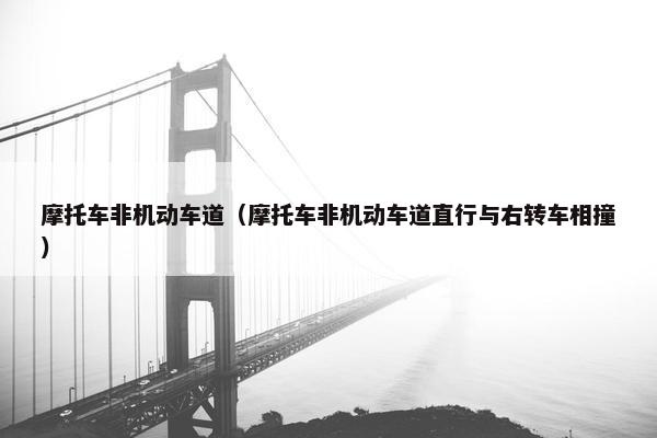 摩托车非机动车道（摩托车非机动车道直行与右转车相撞）