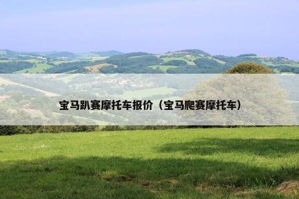 宝马趴赛摩托车报价（宝马爬赛摩托车）