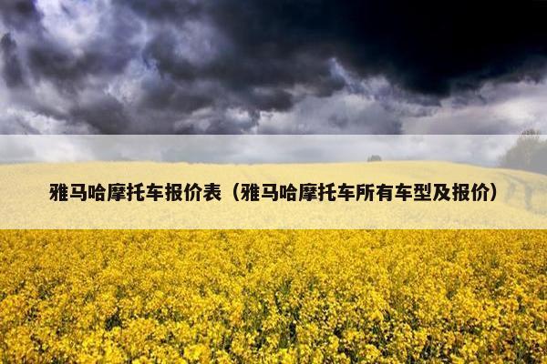 雅马哈摩托车报价表（雅马哈摩托车所有车型及报价）