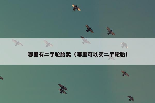 哪里有二手轮胎卖（哪里可以买二手轮胎）
