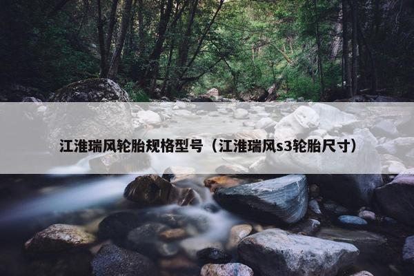 江淮瑞风轮胎规格型号（江淮瑞风s3轮胎尺寸）