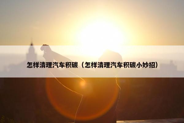 怎样清理汽车积碳（怎样清理汽车积碳小妙招）