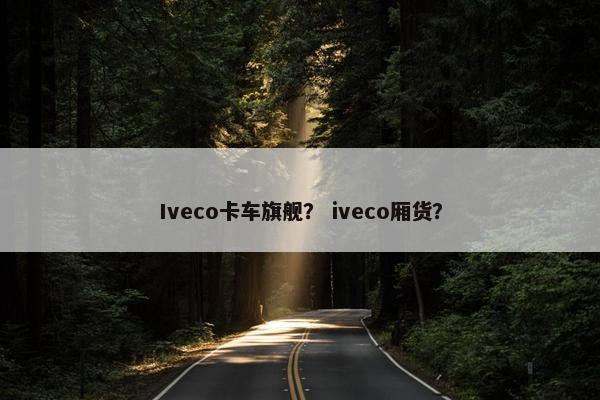 Iveco卡车旗舰？ iveco厢货？