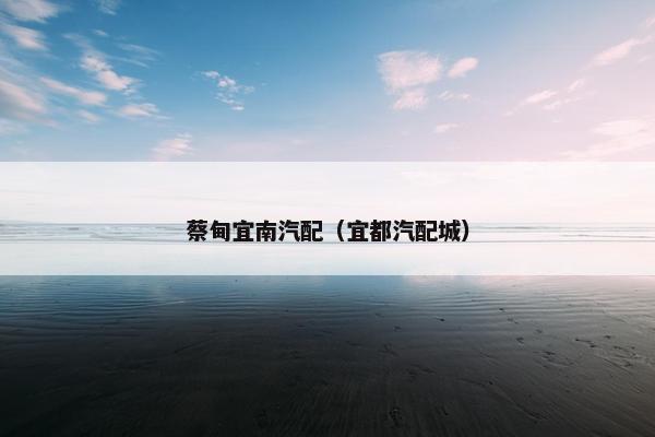 蔡甸宜南汽配（宜都汽配城）