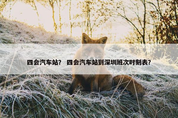 四会汽车站？ 四会汽车站到深圳班次时刻表？