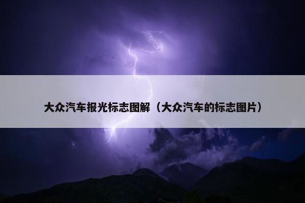 大众汽车报光标志图解（大众汽车的标志图片）