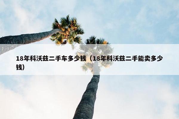 18年科沃兹二手车多少钱（18年科沃兹二手能卖多少钱）