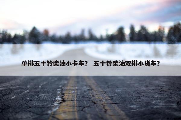 单排五十铃柴油小卡车？ 五十铃柴油双排小货车？