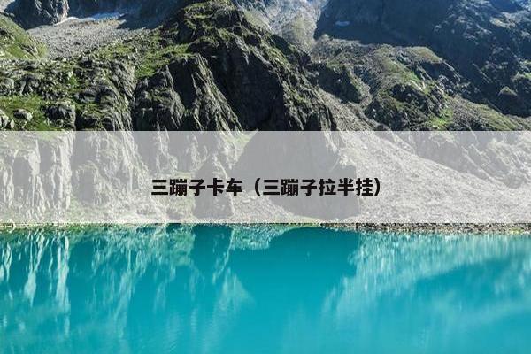 三蹦子卡车（三蹦子拉半挂）
