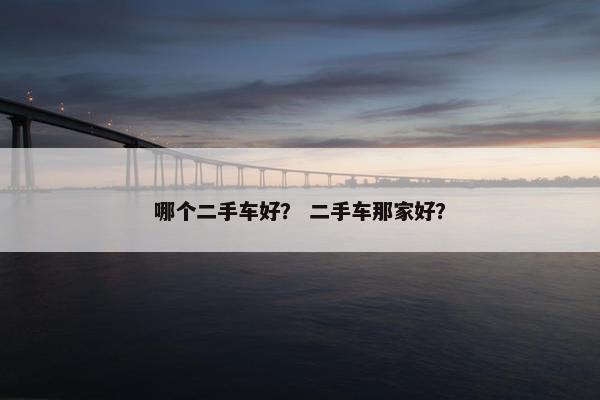 哪个二手车好？ 二手车那家好？