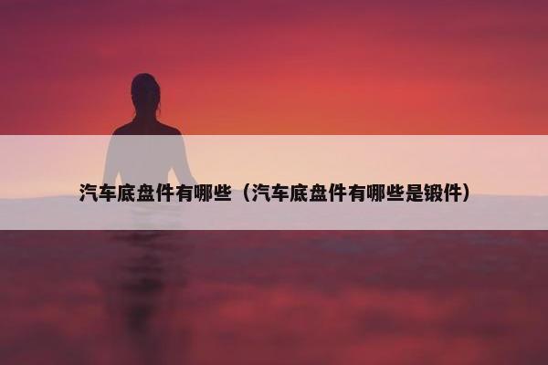 汽车底盘件有哪些（汽车底盘件有哪些是锻件）