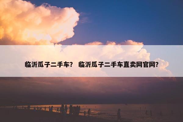 临沂瓜子二手车？ 临沂瓜子二手车直卖网官网？