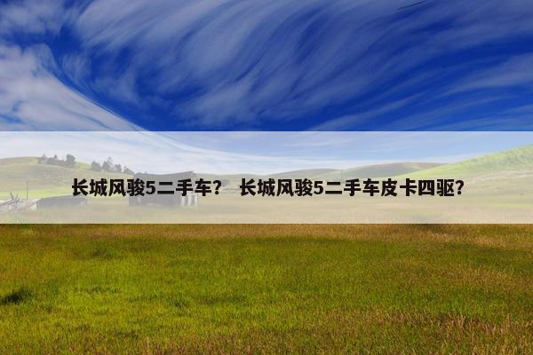 长城风骏5二手车？ 长城风骏5二手车皮卡四驱？