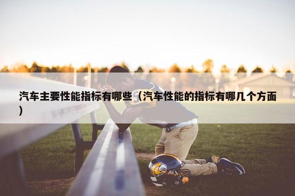 汽车主要性能指标有哪些（汽车性能的指标有哪几个方面）