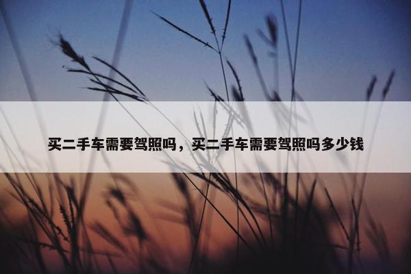 买二手车需要驾照吗，买二手车需要驾照吗多少钱