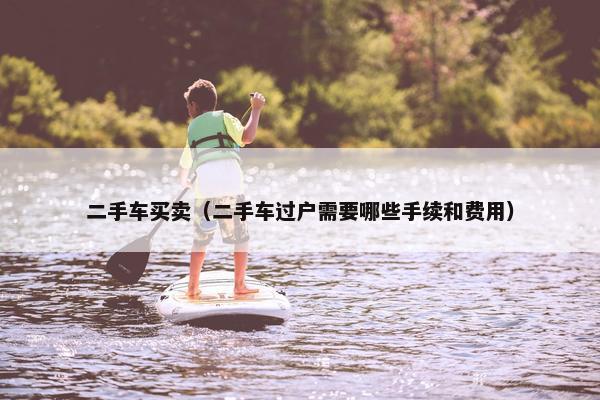 二手车买卖（二手车过户需要哪些手续和费用）