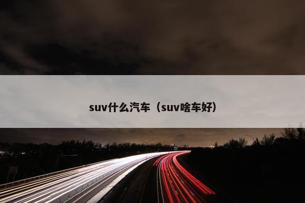 suv什么汽车（suv啥车好）