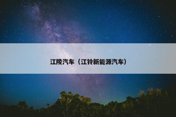 江陵汽车（江铃新能源汽车）