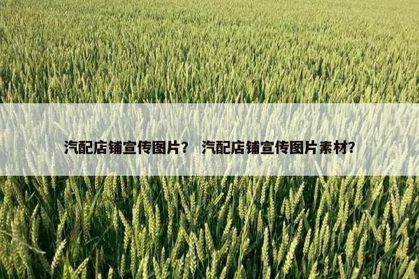 汽配店铺宣传图片？ 汽配店铺宣传图片素材？