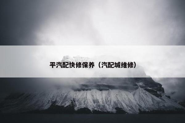 平汽配快修保养（汽配城维修）