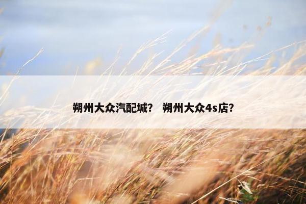 朔州大众汽配城？ 朔州大众4s店？