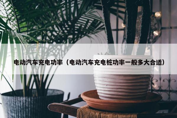 电动汽车充电功率（电动汽车充电桩功率一般多大合适）