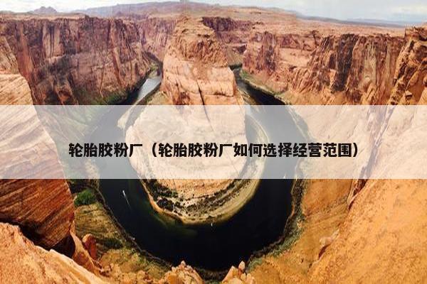 轮胎胶粉厂（轮胎胶粉厂如何选择经营范围）