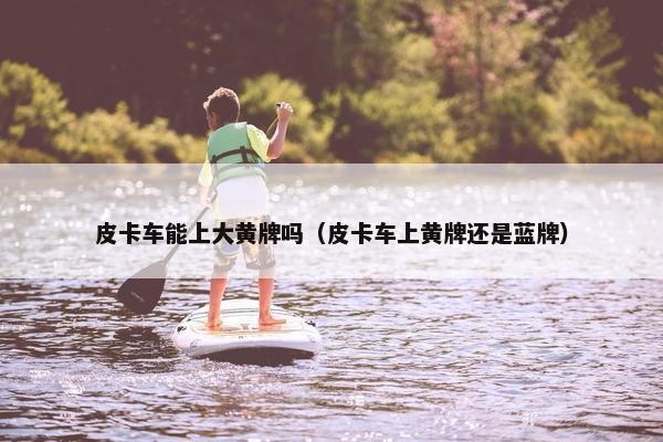 皮卡车能上大黄牌吗（皮卡车上黄牌还是蓝牌）
