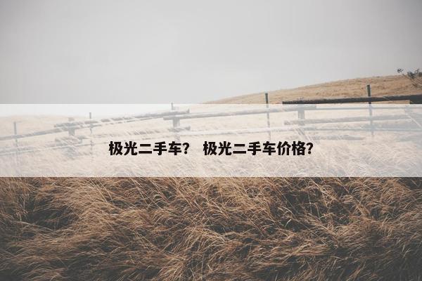 极光二手车？ 极光二手车价格？