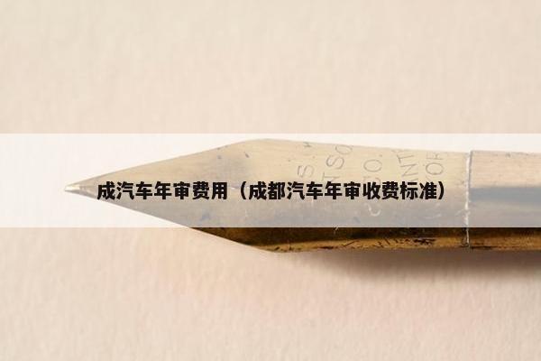 成汽车年审费用（成都汽车年审收费标准）