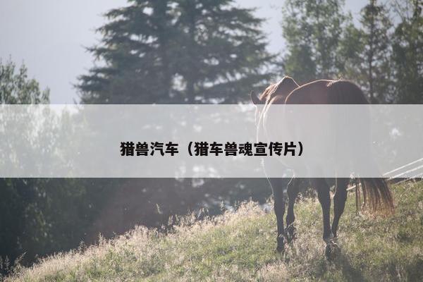 猎兽汽车（猎车兽魂宣传片）