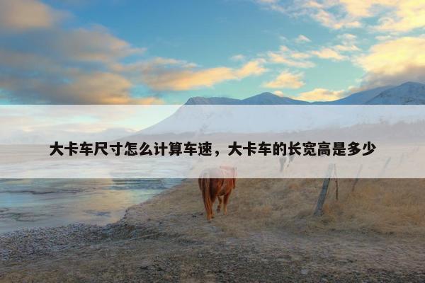 大卡车尺寸怎么计算车速，大卡车的长宽高是多少