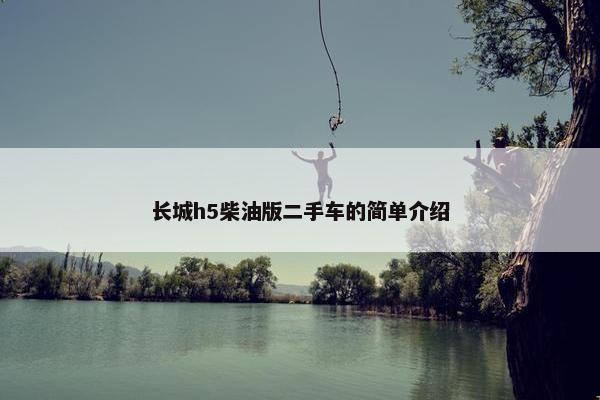 长城h5柴油版二手车的简单介绍